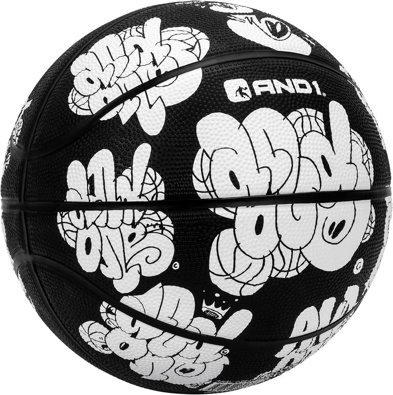 And1 Toss Up Basketball : Youth Sized Rubber Streetball for Indoor and Outdoor Use, Deep Channel Construction and Durability, Includes 10” Pump - Image 2